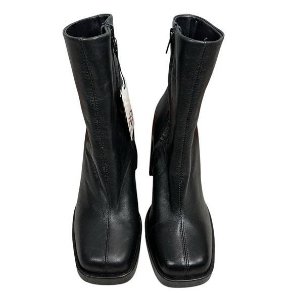 ZARA PLATFORM LEATHER HEELED ANKLE BOOTS - Picture 11 of 15